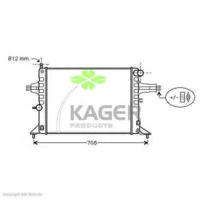 KAGER 310805 Радіатор, охолодження двигуна