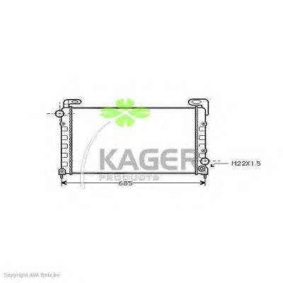 KAGER 310933 Радіатор, охолодження двигуна