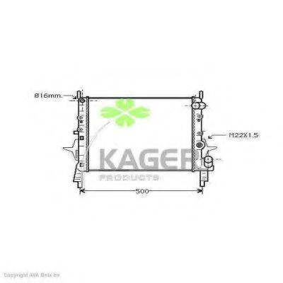 KAGER 310938 Радіатор, охолодження двигуна