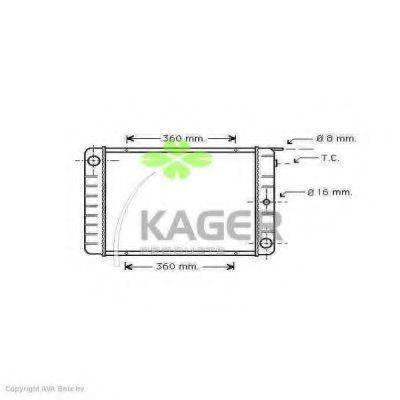 KAGER 311146 Радіатор, охолодження двигуна