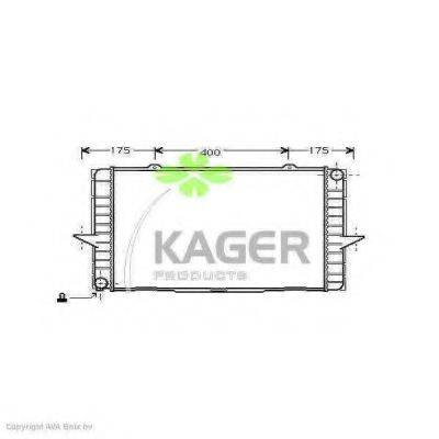 KAGER 311155 Радіатор, охолодження двигуна