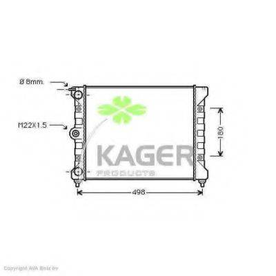 KAGER 311174 Радіатор, охолодження двигуна