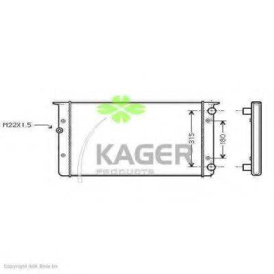 KAGER 311196 Радіатор, охолодження двигуна