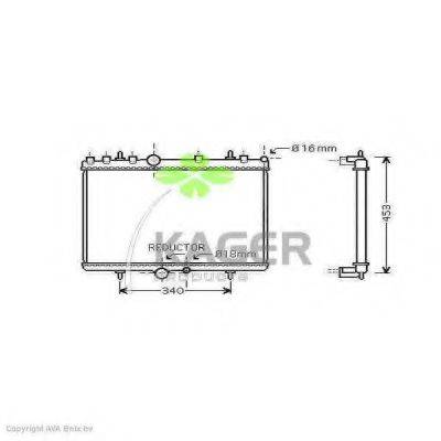 KAGER 311453 Радіатор, охолодження двигуна