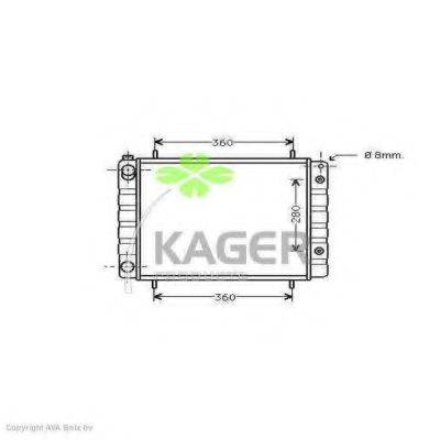 KAGER 312170 Радіатор, охолодження двигуна