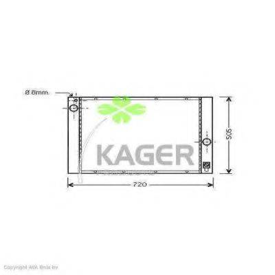 KAGER 312188 Радіатор, охолодження двигуна