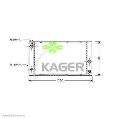 KAGER 312191 Радіатор, охолодження двигуна