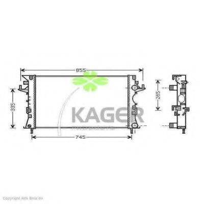 KAGER 312515 Радіатор, охолодження двигуна