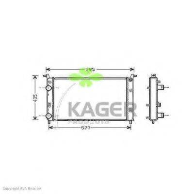 KAGER 312828 Радіатор, охолодження двигуна