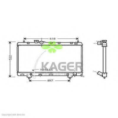 KAGER 312873 Радіатор, охолодження двигуна