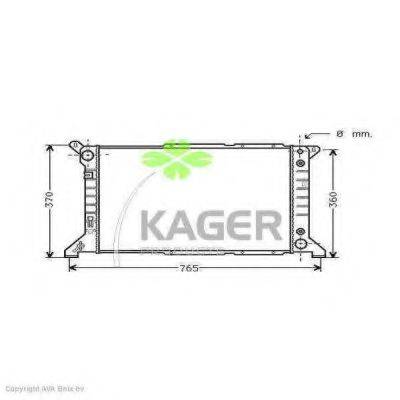 KAGER 313411 Радіатор, охолодження двигуна