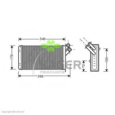 KAGER 320022 Теплообмінник, опалення салону