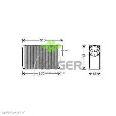 KAGER 320119 Теплообмінник, опалення салону
