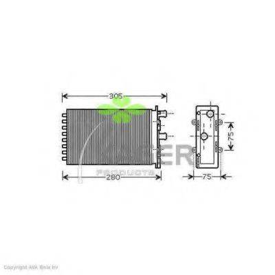 KAGER 320422 Теплообмінник, опалення салону