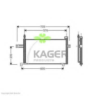 KAGER 945082 Конденсатор, кондиціонер