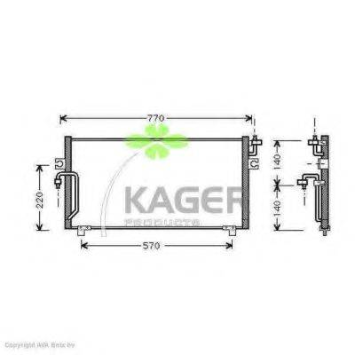 KAGER 945083 Конденсатор, кондиціонер