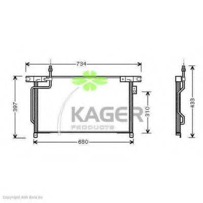 KAGER 945089 Конденсатор, кондиціонер