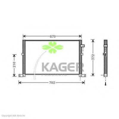 KAGER 945118 Конденсатор, кондиціонер