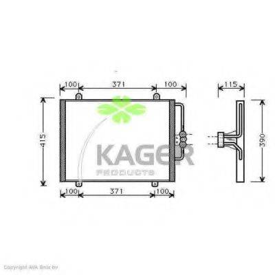 KAGER 945312 Конденсатор, кондиціонер