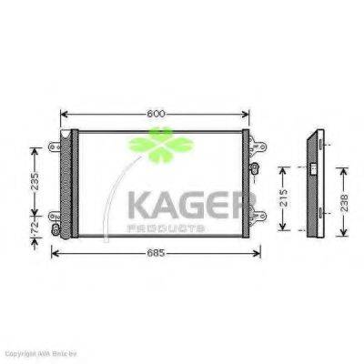 KAGER 945402 Конденсатор, кондиціонер