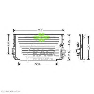 KAGER 945929 Конденсатор, кондиціонер