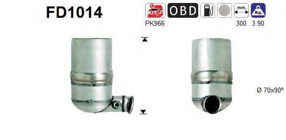 AS FD1014 Саджовий/частковий фільтр, система вихлопу ОГ