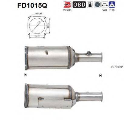 AS FD1015Q Саджовий/частковий фільтр, система вихлопу ОГ