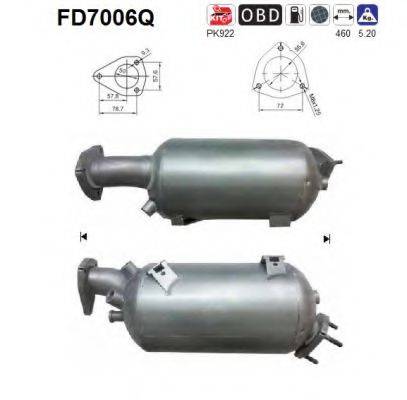 AS FD7006Q Саджовий/частковий фільтр, система вихлопу ОГ