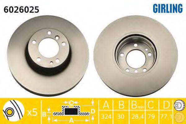 GIRLING 6026025 гальмівний диск