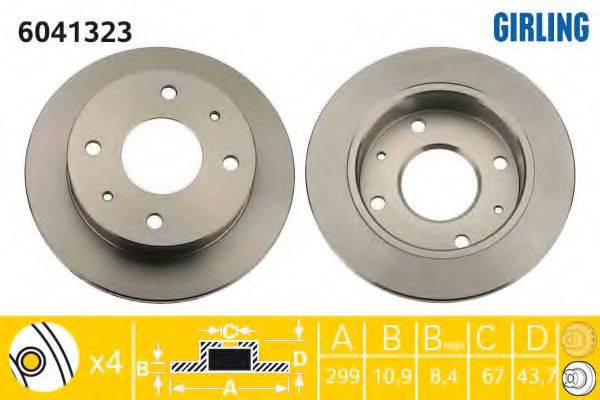 GIRLING 6041323 гальмівний диск