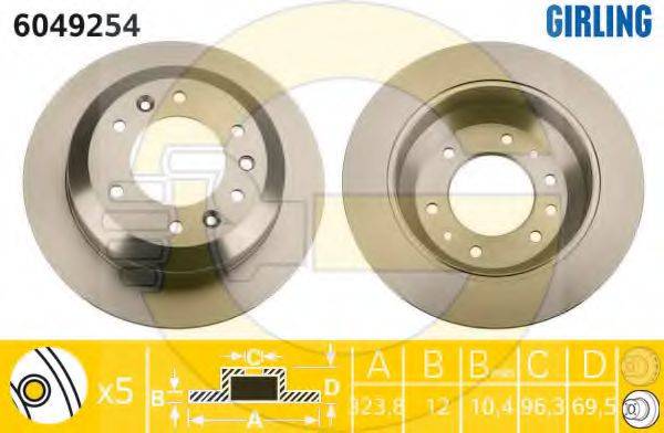 GIRLING 6049254 гальмівний диск