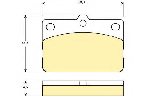 GIRLING 6101389 Комплект гальмівних колодок, дискове гальмо