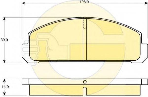 GIRLING 6101789 Комплект гальмівних колодок, дискове гальмо