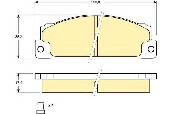 GIRLING 6102963 Комплект гальмівних колодок, дискове гальмо