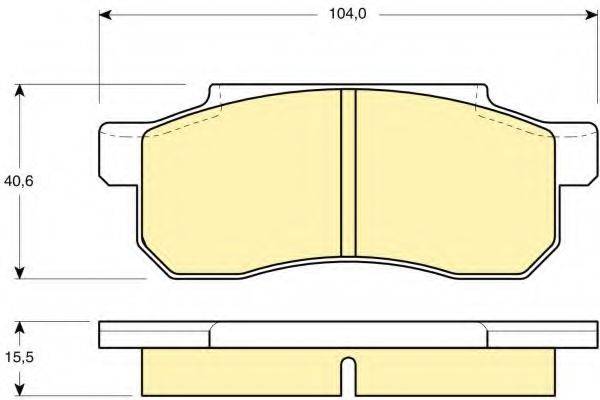 GIRLING 6103619 Комплект гальмівних колодок, дискове гальмо