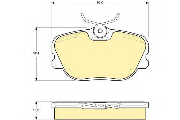 GIRLING 6104601 Комплект гальмівних колодок, дискове гальмо