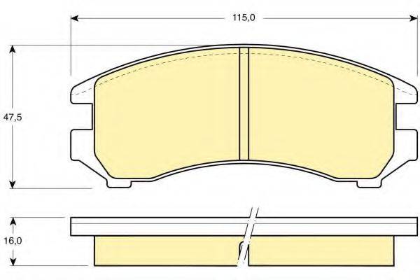 GIRLING 6107319 Комплект гальмівних колодок, дискове гальмо