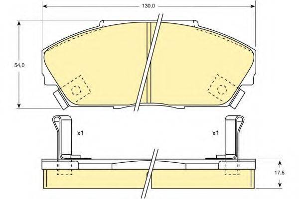 GIRLING 6107339 Комплект гальмівних колодок, дискове гальмо