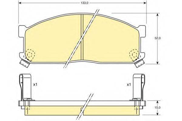 GIRLING 6107379 Комплект гальмівних колодок, дискове гальмо