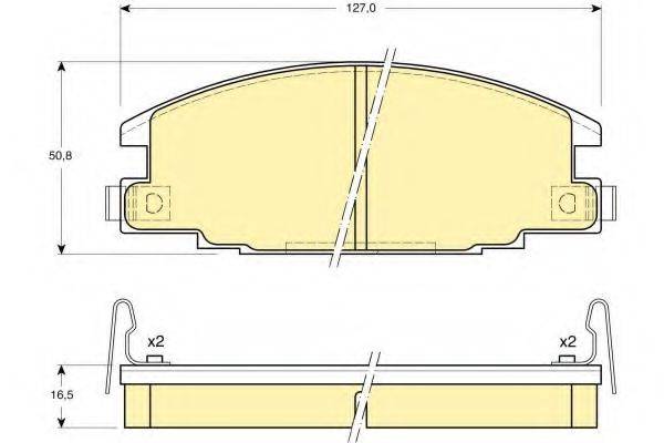 GIRLING 6108709 Комплект гальмівних колодок, дискове гальмо