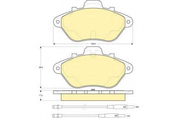 GIRLING 6109563 Комплект гальмівних колодок, дискове гальмо