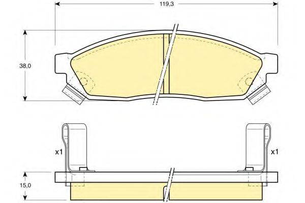 GIRLING 6110389 Комплект гальмівних колодок, дискове гальмо