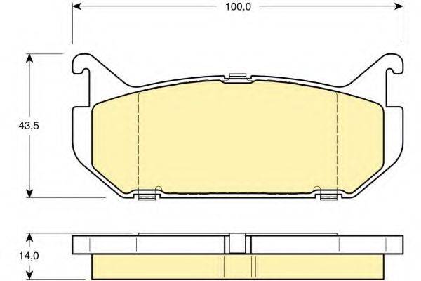 GIRLING 6111409 Комплект гальмівних колодок, дискове гальмо