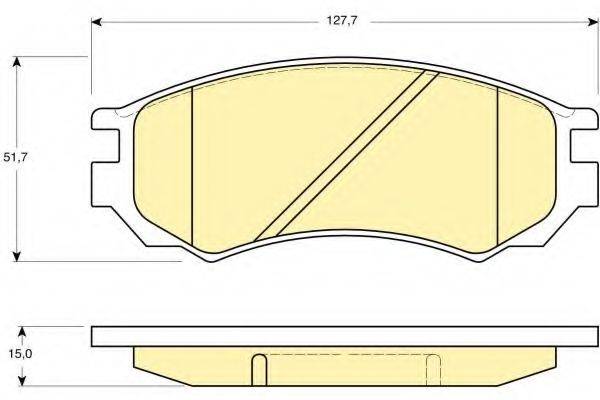 GIRLING 6111419 Комплект гальмівних колодок, дискове гальмо