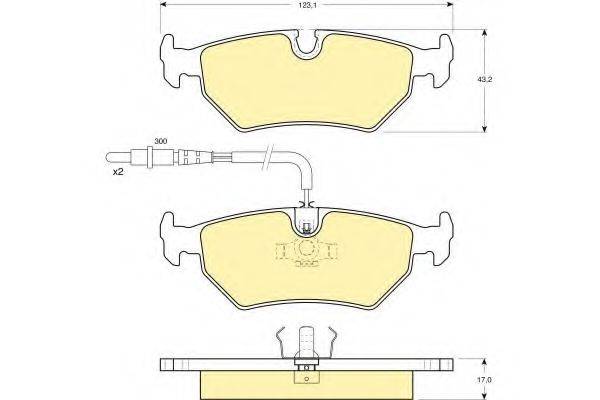 GIRLING 6112582 Комплект гальмівних колодок, дискове гальмо