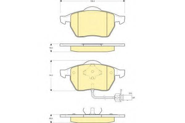 GIRLING 6114402 Комплект гальмівних колодок, дискове гальмо