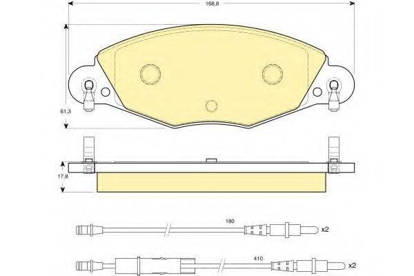 GIRLING 6114494 Комплект гальмівних колодок, дискове гальмо