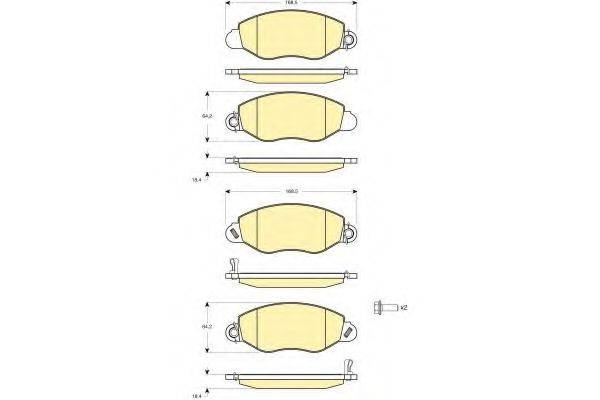 GIRLING 6114614 Комплект гальмівних колодок, дискове гальмо