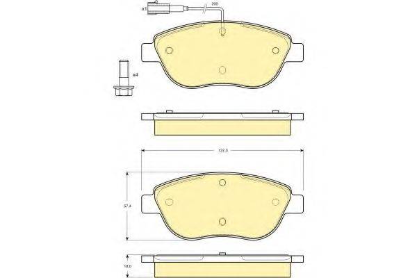 GIRLING 6114834 Комплект гальмівних колодок, дискове гальмо