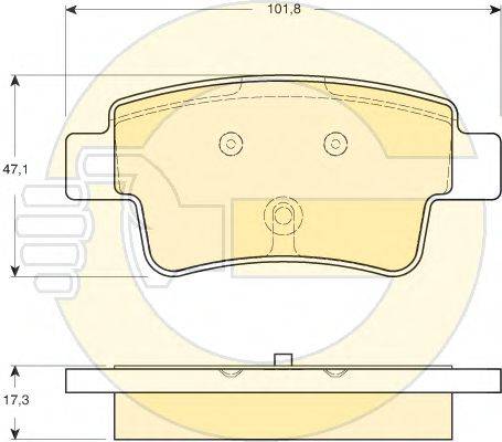 GIRLING 6116564 Комплект гальмівних колодок, дискове гальмо